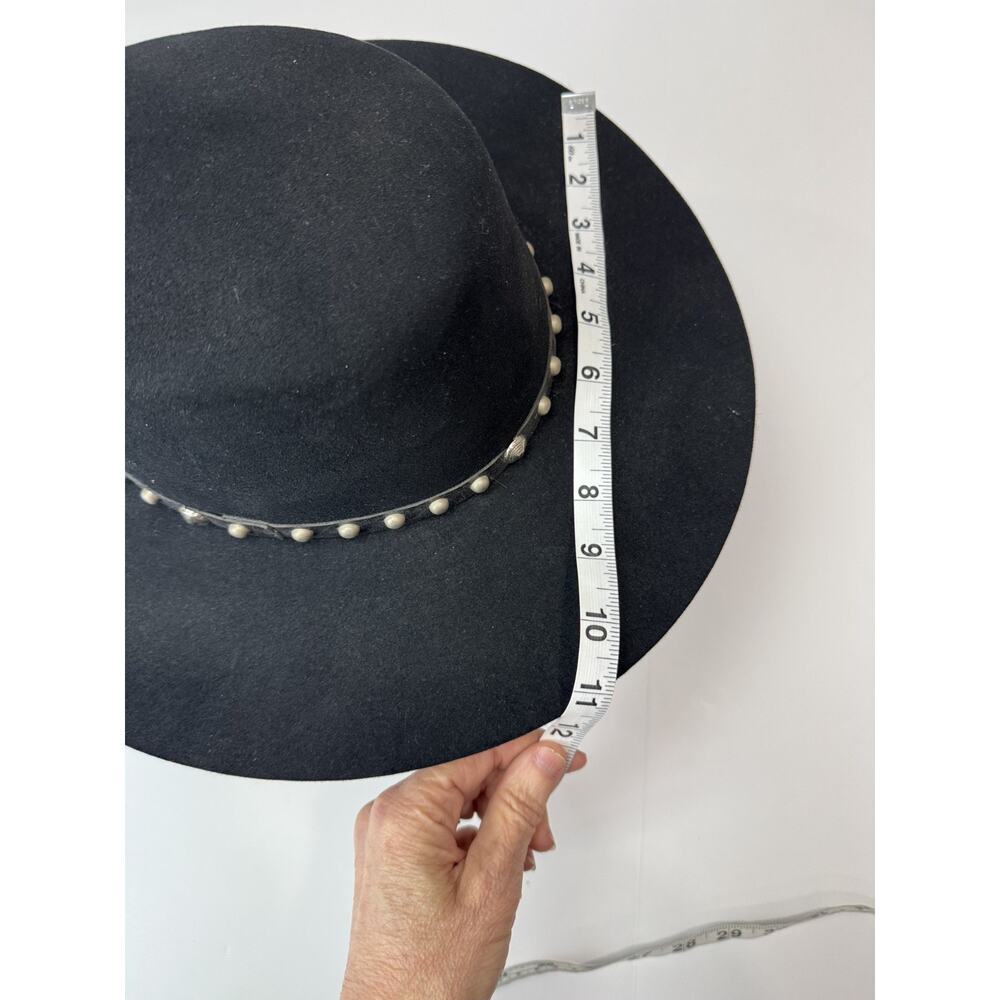 Vtg Resistol Stagecoach Black Felt Western Hat Cowboy Hat Studded Festival - Picture 7 of 14